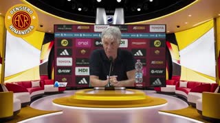 Conferenza stampa post partita Gasperini Roma Bologna